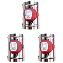 3X 220V Stainless Steel Electric Damper Electric Air Valve Motorized Check Valve for 4Inch Pipe 100mm