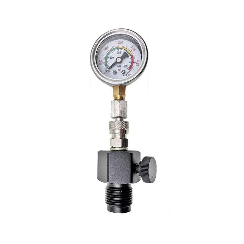 G5/8 Scuba Cylinder Pressure Test Checker With Accurate Easy To Read 400Bar/6000Psi Pressure Gauge 4712875070779
