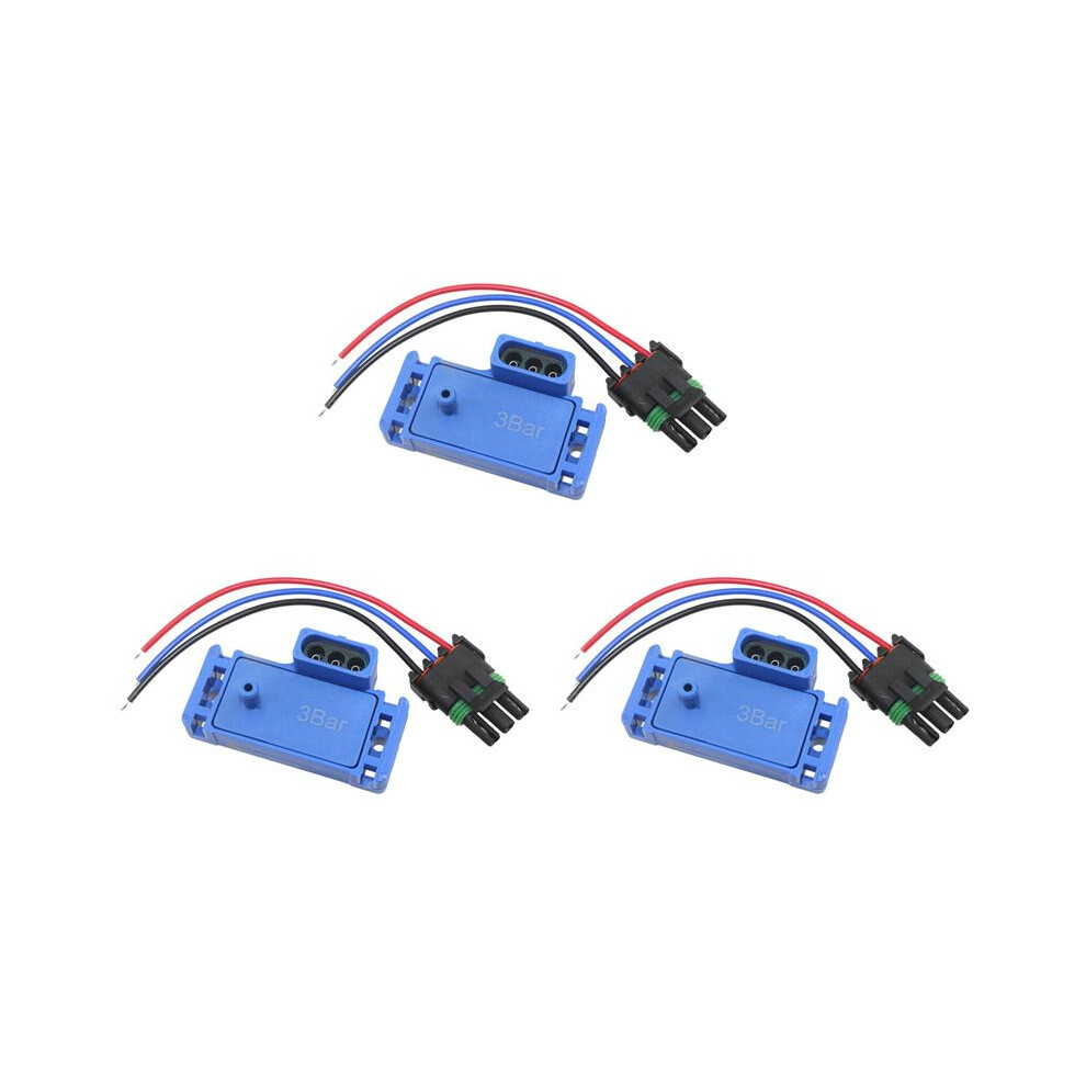 3X 12223861 16040749 12219935 For 3Bar 3 Bar Manifold Map Sensor Boost Turbo With Pigtail Plug Wire 6132158550671