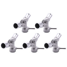 5X Aluminium Engine Radiator Filler Neck Coolant Thermostat Housing Water Pipe for Yaris Belta Vios Vitz