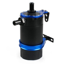 Car Breathable Oil Catch Can Kit Oil Catch Can Resevoir Tank Kit with with Filter Plate for Car Modification