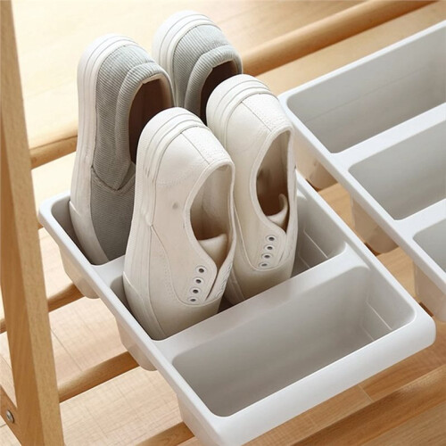 Space-Saving Stackable Shoe Rack Organizer Large Shoe Shelf Cabinet Trendy Dorm Storage Box Rental Essential 2