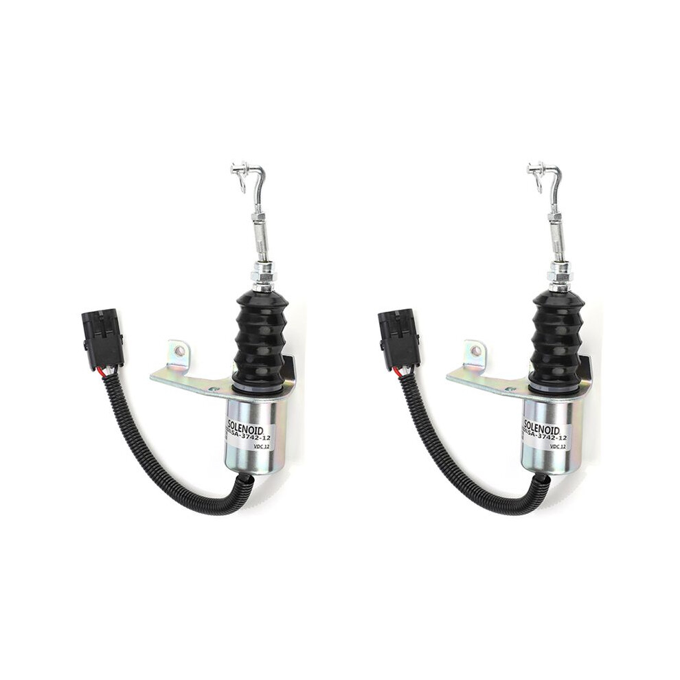 2X 12V Fuel Shut Off Solenoid For Deutz Rsv Synchro Start 1751Es Engine 3932017 Sa-3742-12 4711212598143