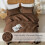 Twin Quilt Set Brown Microfiber Geometric 2-Piece 4