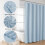 White Embossed Shower Curtain 72 x 84 in 5