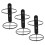 HEMOTON 3 Pcs Wall Mounted Wine Rack Storage Racks Industrial Bottle Holder Black 4
