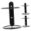 HEMOTON 3 Pcs Wall Mounted Wine Rack Storage Racks Industrial Bottle Holder Black 5