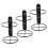 HEMOTON 3 Pcs Wall Mounted Wine Rack Storage Racks Industrial Bottle Holder Black 7