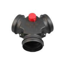 90MM to 75MM Valve Flap Adjustable Air Heater Vent Ducting T Branch Splitter Pipe Joiner Connector for Car Truck Campers