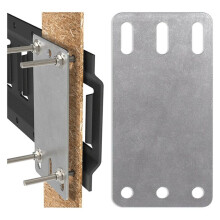 12 Placas de Riel e para Carga, Resistentes, para Montaje en Riel e/X, con Kit de Instalación.