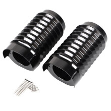 Gloss Black Fork Boot Slider Can Covers for Street Glide FLHX FLHXS 14-