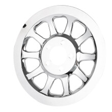 InserçãO da Tampa da Polia Traseira Externa Cromada para Softail Fat Boy Lo FLSTN FXSTC