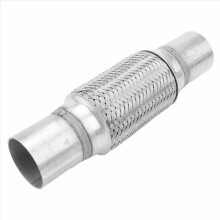 Exhaust Flex Pipe Stainless Steel Double Braid 2 X 6 Inch with Ends 10 Inch Long Car Exhaust Flexible Joint Tube