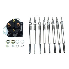 9Pcs for E F Series 7.3L Power Stroke Pickup Relay Solenoid & Glow Plugs F81Z-12B533-AC K-12B533-A