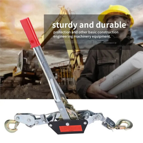 Wire Rope Hand Puller Tighten Tool  Tightener Double Hook Lifting Tool Gear Winch Puller Heavy Duty Power Puller 1
