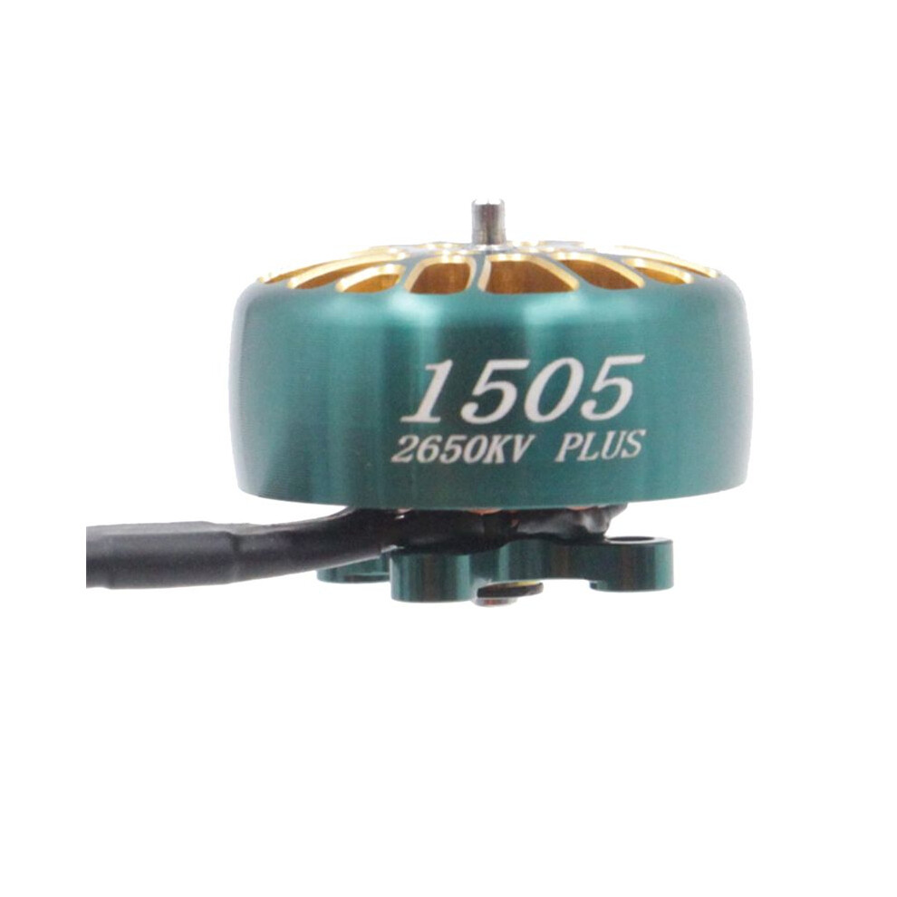 For Lannrc 1505 2650Kv 6S Brushless Motor 3-6S Lipo For 3-4 Inch Long Distance Traversing Drones Oddityrc Xi25 Green/Gold 4712118518112