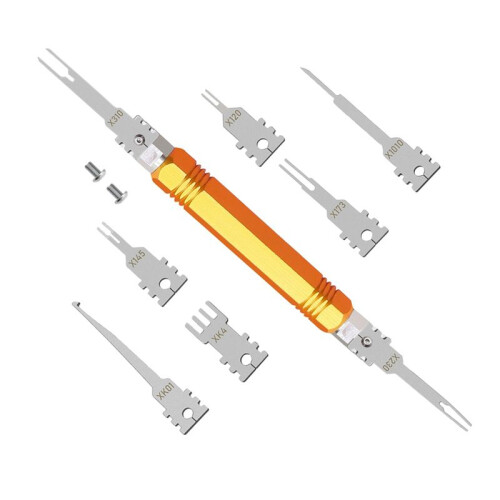 Electrical Pin Removal Tool Kit,Double Tip Replacement Terminal Removal Tool,Suitable for AMP,Metri Pack, Connector 1