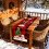 Honmine Christmas Tablecloth, Festive Star Pattern, 72.74 in 5