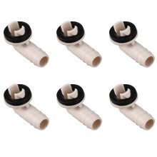 6X AC Ablass Schlauch Anschluss für Klimaanlage, Winkel Verschraubung mit Gummi Ring für  Split Einheiten und Fenster AC Einheit, 3/5 Zoll (15 mm)
