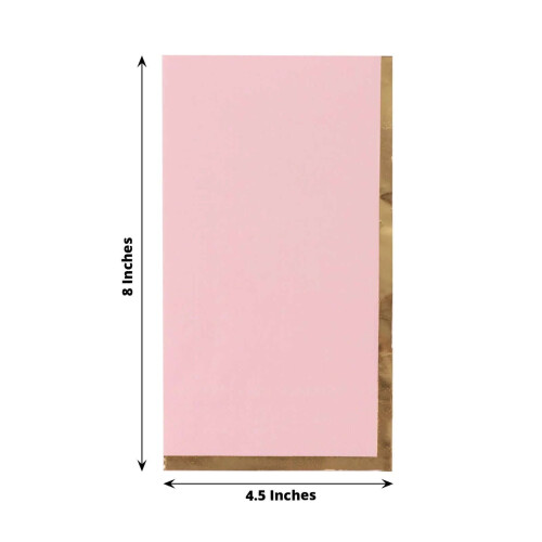 Χαρτοπετσέτες φαγητού BalsaCircle50Pink Απλές Soft2Ply με Χρυσό Φύλλο Αλουμινίου, 2