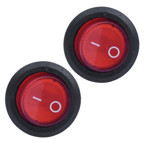 3X Rocker  Bipolar  OFF Red 3 Pins 220V