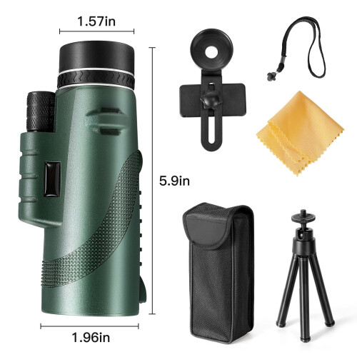 Μονοφθάλμιο τηλεσκόπιο 40x60HD με βάση για smartphone και 2
