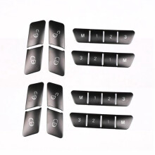 24Pcs Car Door Memory Lock Buttons Stickers Cover Trim for A B C E Class CLA GLA GLE GL GLS ML