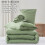 Σετ παπλωμάτων Sage Green Twin 5 τεμαχίων: Πάπλωμα, Ψεύτικη, Μαξιλαροθήκη, Επίπεδο & 7