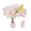 2Pièces Décor Intérieur Fleurs Miniatures Résine 3