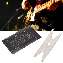 Kit di strumenti per liutaio di chitarra con righello per l'azione delle corde e chiavi, in metallo