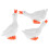 White Resin Goose Figurines 3 pcs 3