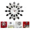 Lemon-Shaped Mirror Wall Clock Silver 3