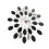 Lemon-Shaped Mirror Wall Clock Silver 4