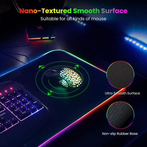 RGB Gaming Mouse Pad Extra Large 31.5 x 12 Inch 2