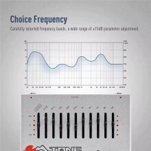Tone Group 10-Band EQ Equalizer Guitar Low Pitch Effects Pedal QDS-01 with Pedal Control