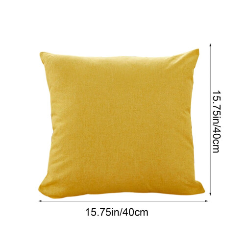 Linen Throw Pillow - Thickened Solid Color Decorative Cushion with Soft Inner Filling - Versatile Home Decor Accent 2