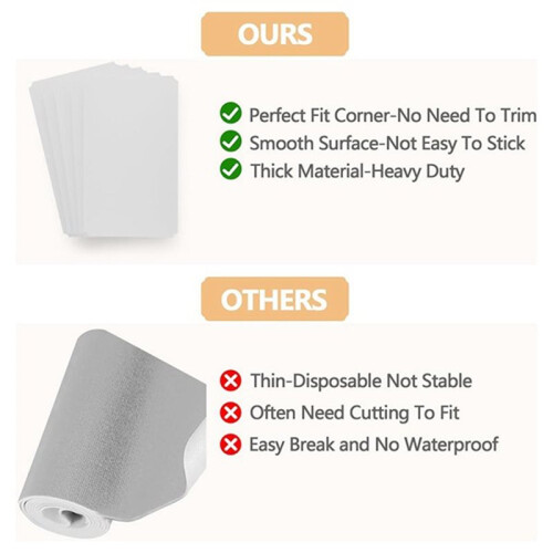 6 Pcs Shelf Liners of Wire Shelf System Plastic Shelf Liners Mats for Wire Shelving