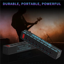 JAMJUM PEDAL POWER Guitar Pedal Power Supply 8 Isolated Pedalboard Power Supply Output 9V Effect Pedal