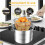 Friteuse Multifonctionnelle Portable en Acier Inoxydable avec Panier-Passoire 6