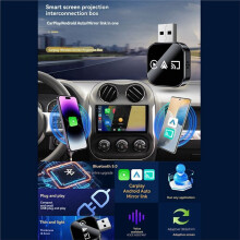 3-in-1-Wireless-CarPlay-Adapter, Mirror Link, CarPlay, Android Auto, USB-Dongle, Kabelgebundenes CarPlay auf Kabelloses Plug & A