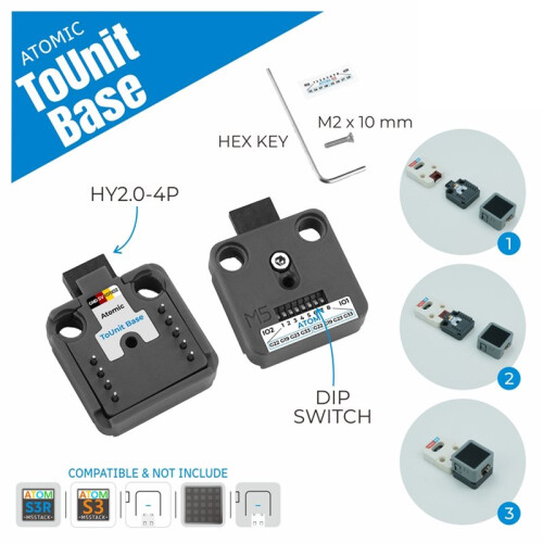 ToUnit Base Unit Interface Adapter Board for Atom Series Controller HY2.0-4P for M5Stack Unit Series Devices 2