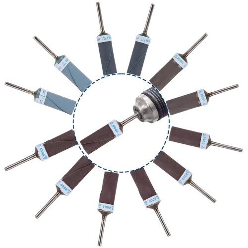 24pcs for  Rotary Tool Sanding Drums, 400-2000 Grit Sander Bits Kit for Polishing Grinding