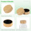 Conjunto de 32 tampas de bambu reutilizáveis e à prova de vazamentos para potes de temperos de 120ml e 180ml, compatíveis com potes redondos 3