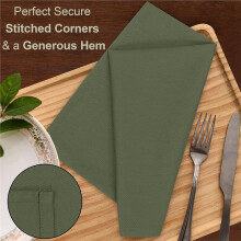 Cloth Napkins Set of 12, Napkins Cloth Washable, Soft, Durable, Absorbent, Cotton Blend. Table Dinner Napkins Cloth