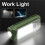 Car COB Work Light Portable Magnet Powerful LED Work Light USB Rechargeable Flashlight for Camping Emergency Torch A 6