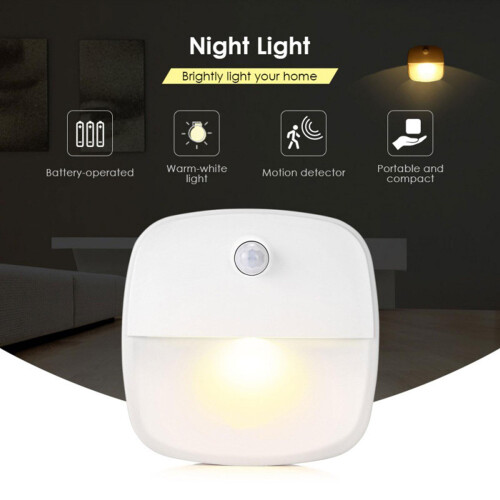 Φωτιστικό νυκτός με βύσμα LED, ενεργοποιημένο με αισθητήρα κίνησης, μπάνιο, 2