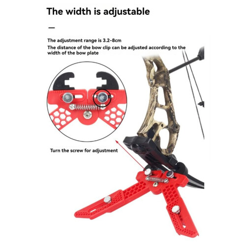 Compound Bow Stand Adjustable Triangular Support Archery Bow Rack for Target Practice Hunting Range B 2