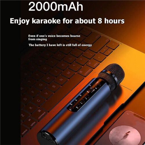 Draadloze -Handmicrofoon, Draagbare Karaokemicrofoon met Condensator voor Audioconferenties Thuis 2