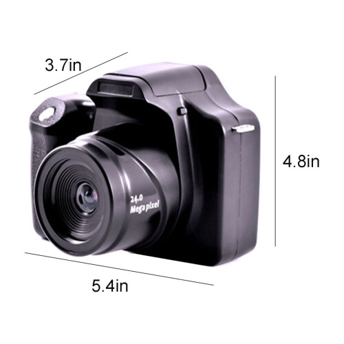 Ψηφιακή κάμερα 1080p HD 24MP με ζουμ 18x, TFT-LCD 3", ηλεκτρονική αντικραδασμική οθόνη, μαύρη 2