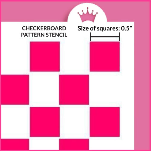 The Cookie Countess Checkerboard Pattern Stencil 2